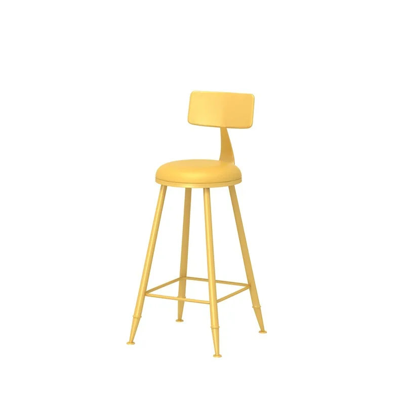 Counter Height Tall Luxury High White Black Nordic Kitchen Modern Cheap Pp Plastic Bar Stool With Powder Coated Iron Metal Legs