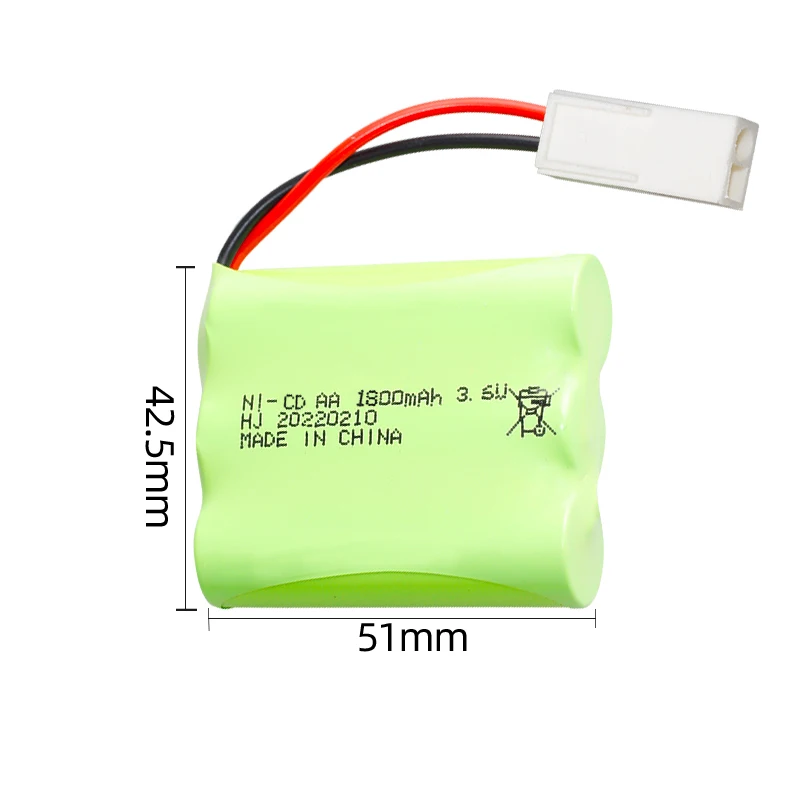 Factory nickel cadimum Nicd AA 1800mAh remote control toys baby toy car nicd 3.6v rechargeable battery