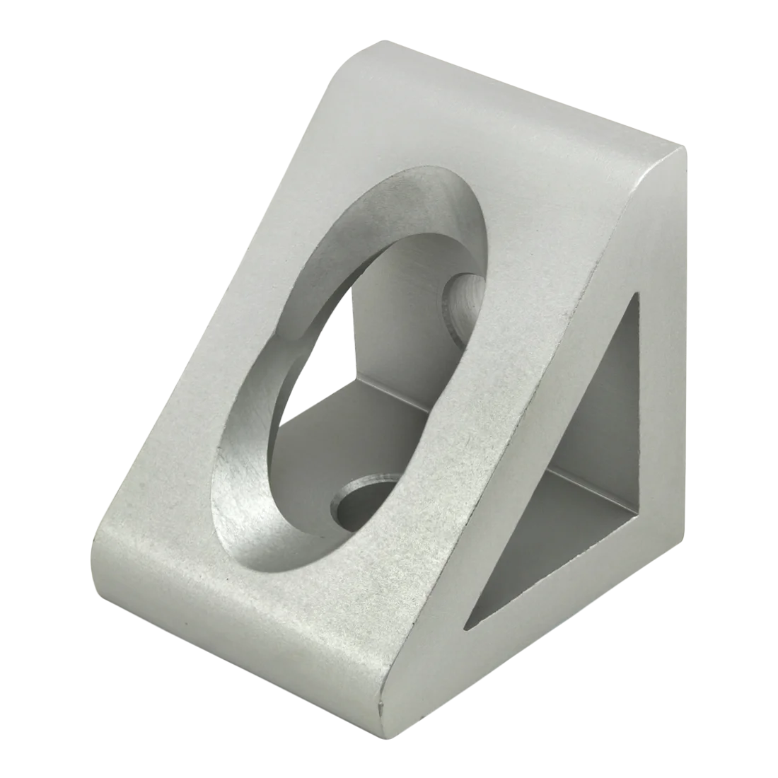Top Quality 2 Hole industry Gusseted Inside Corner Angle Bracket CNC Connection Block for 4545 series T Slot Aluminium profile