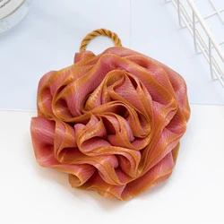 Custom Loofah Sponge Flower Shape Rose Mesh Pouf Exfoliating Shower Bath Sponge Scrubber Ball Luffa Sponge