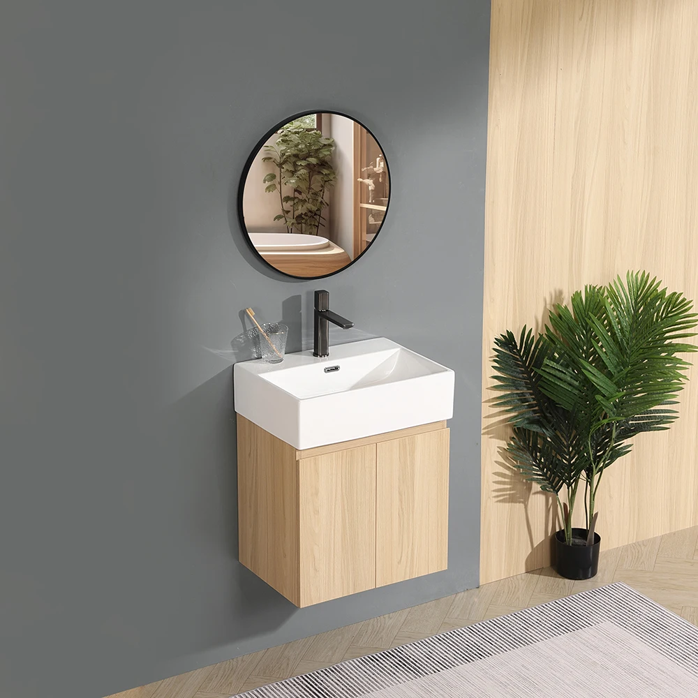 european modern wooden vanity single sink wall hanging bathroom cabinet suspend bathroom vanity sets