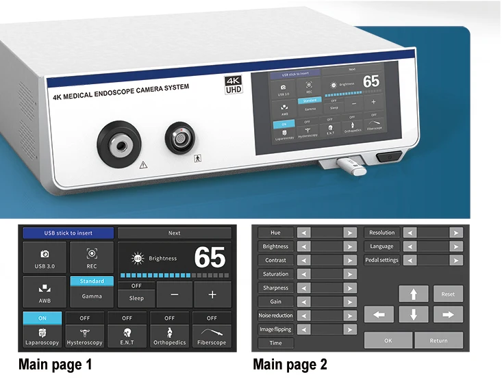 Camjoy CY203UT 4K Medical endoscope camera system equipped with camera led light source monitor UHD 4K HD recorder