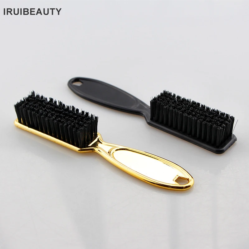 Таможня логотип золотое покрытие ручка щетка для волос Очиститель шеи Парикмахерская Шея тряпка Парикмахерская выцветание кисти