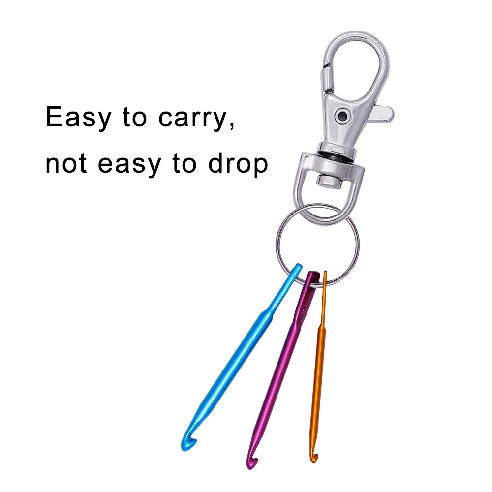 RTS 3pcs/set Knitting Crochet Sweater Needle Colored Alumina Crochet Hook