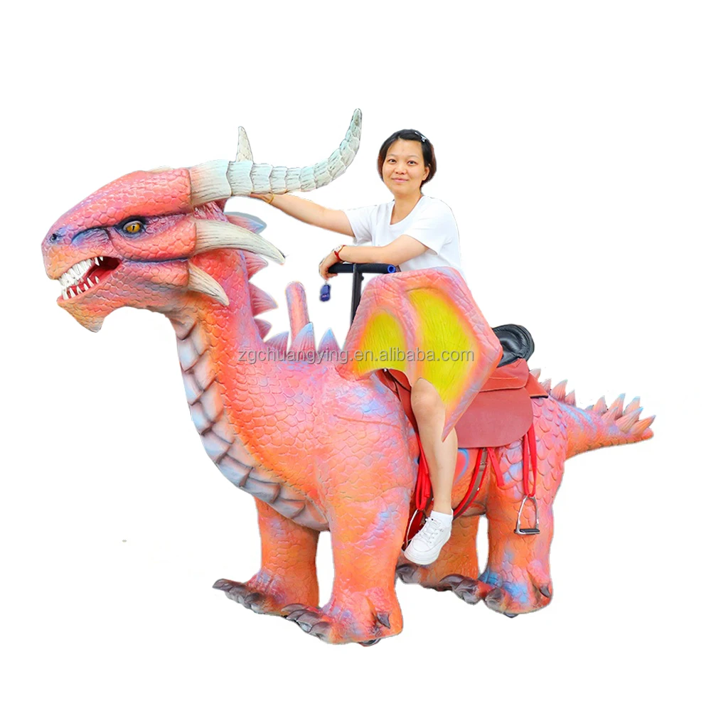 family games 2 seats amusement park  robotic ride on dragon super dragon amusement ride for playground