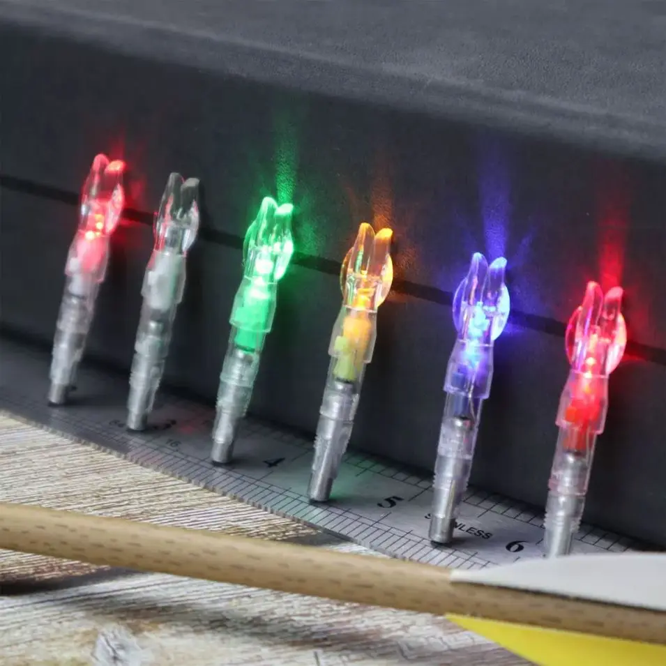 LED Lighted Nock Automatically Battery Archery Hunting Accessories Plastic Archery Arrow