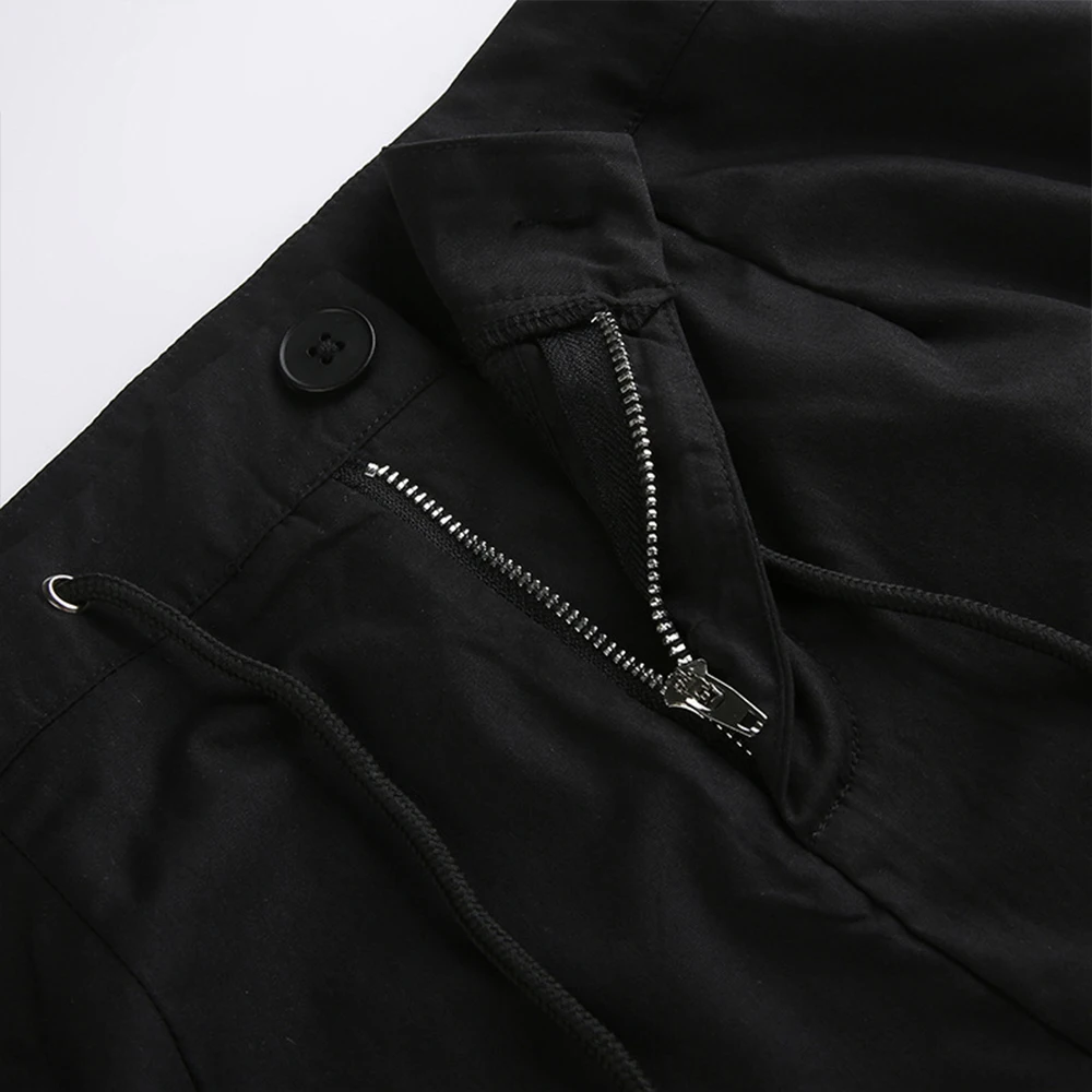 Summer Sexy Y2K Drawstring Cargo Skirt SCS029 Women Clothing Ladies Elegant Party Vintage Floor Long Maxi Black Skirts