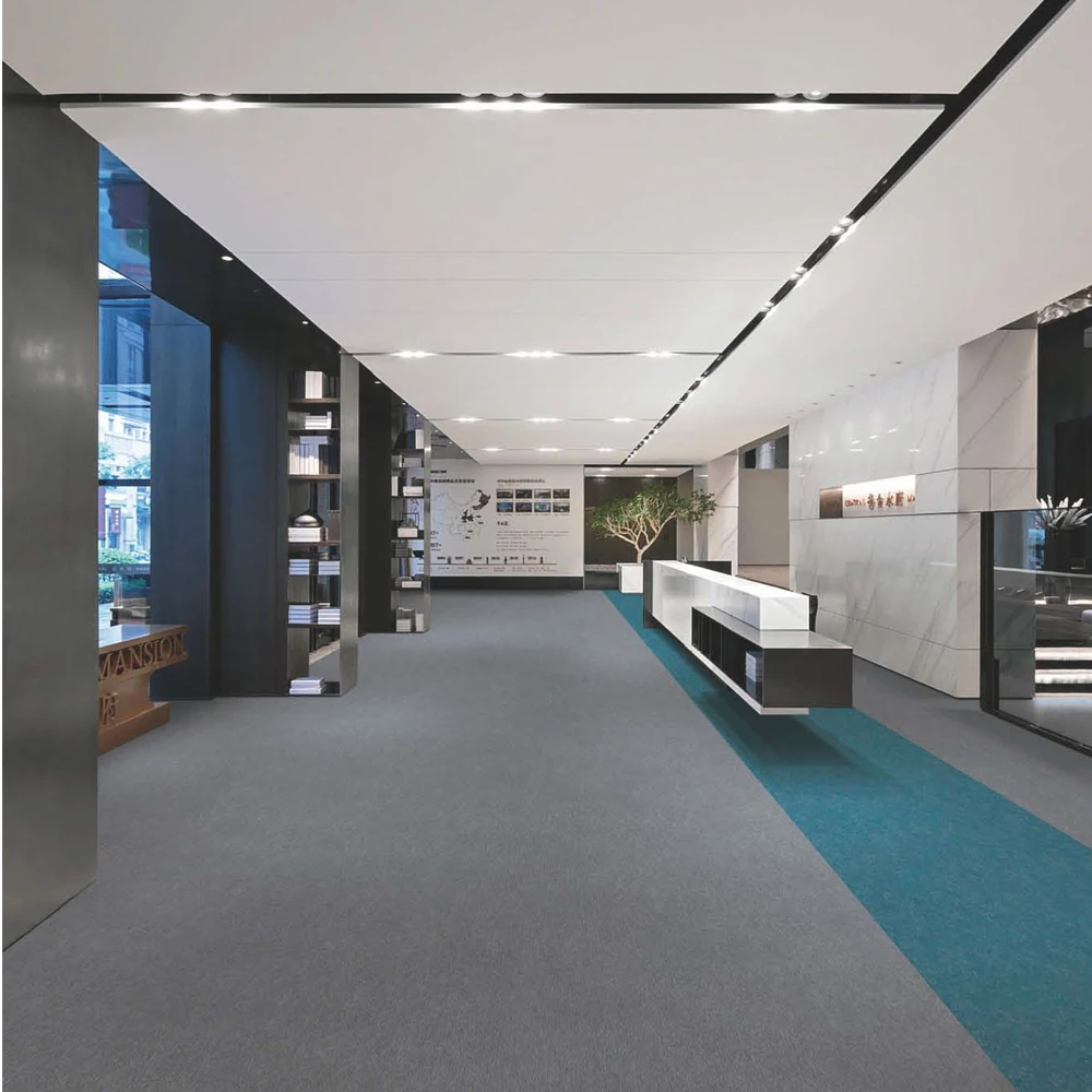 HJ Commercial Modern Office Floor office Carpet Tiles 50x50 For Wholesale Factory Bitumen Backing Carpet Tile