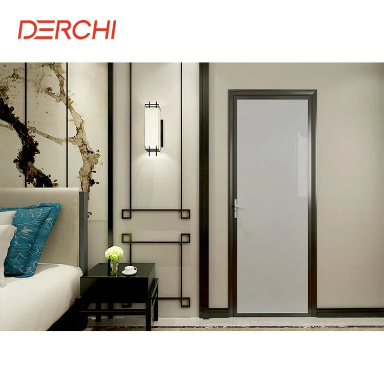 Modern cheap toilet door design glass aluminium bathroom door