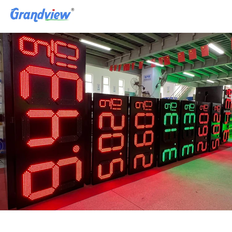 Double side petrol price sign and gasoline station large display for outdoor price board led gas display