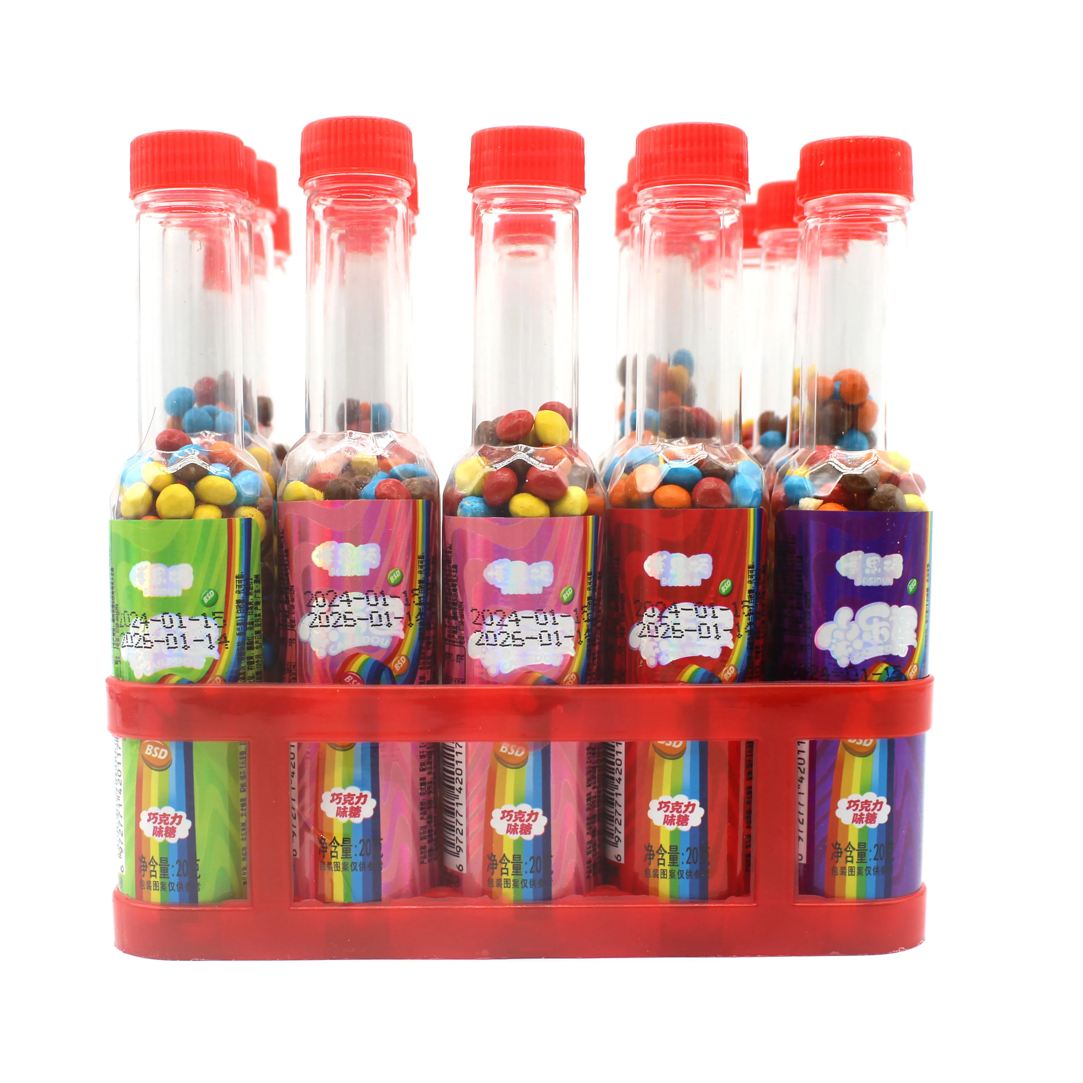 Wholesale Custom Halal Sweet Mixed Colored Jelly Beans Gummy Candy in Bottle