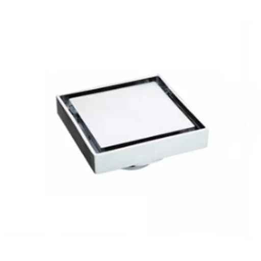 Bathroom square brass anti-odor invisible hair stopper floor drain