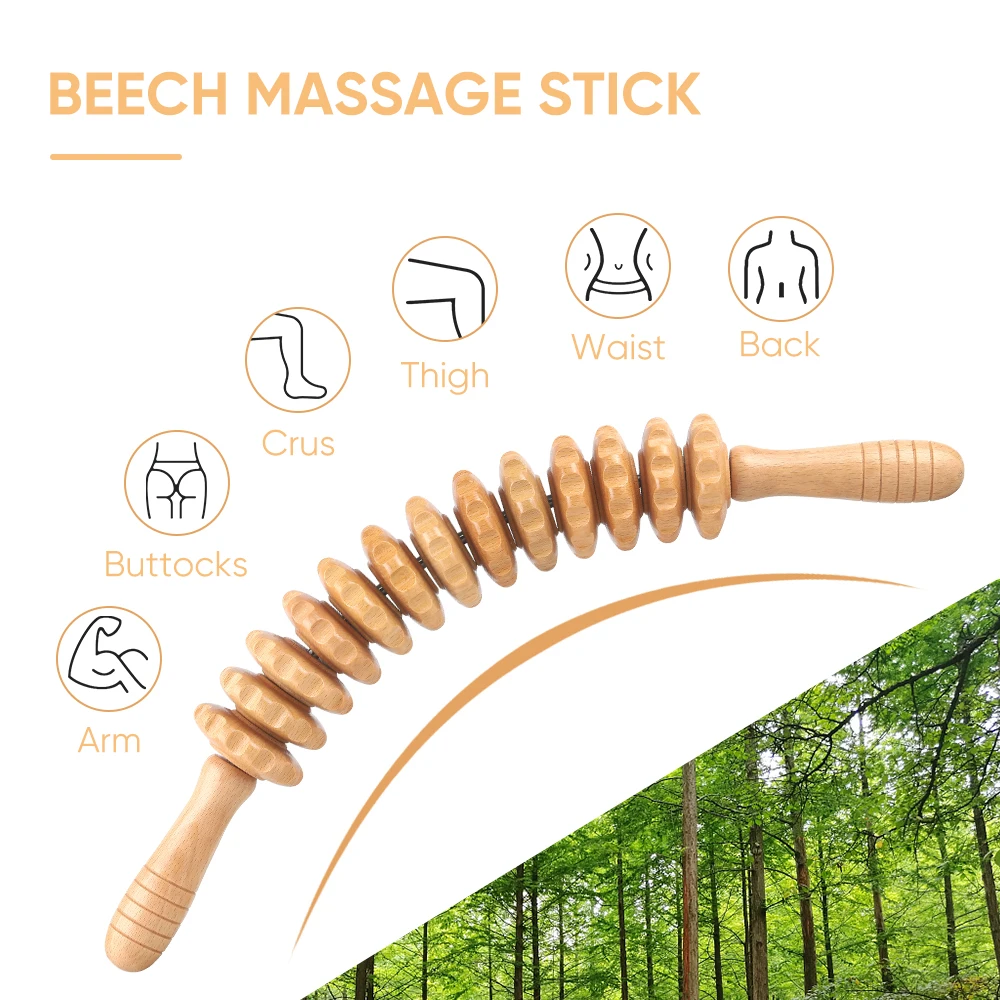 Top Quality Body Sculpturing Face Massage Anti Cellulite Laminated Maderoterapia Set Colombian Wood Therapy Tools