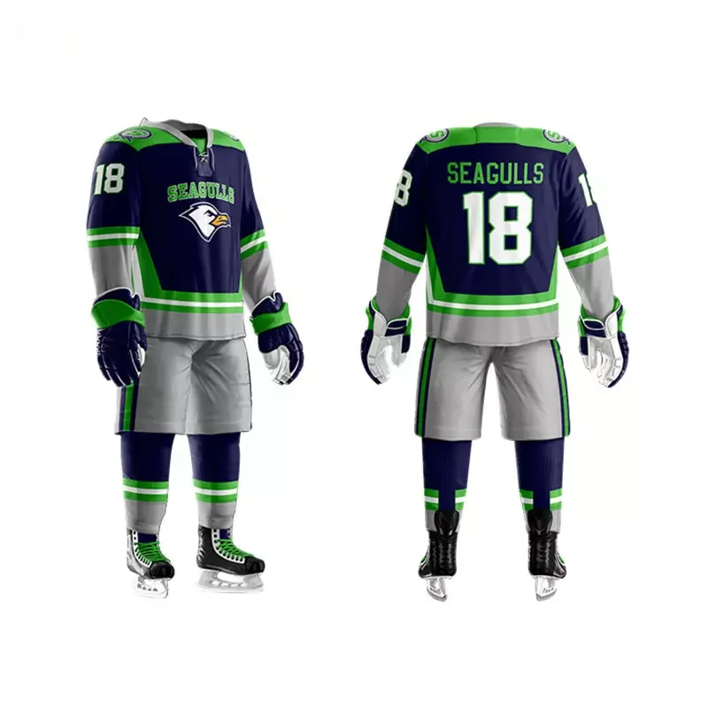 Breathable Ice Hockey Wear Custom Embroidered Hockey Jersey Polyester Ice Hockey Jersey Uniform