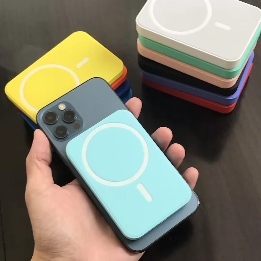 Super mini 10000mah power bank white original packaging with logo magnetic Magsafe wireless power bank for iPhone 15 14 13 pro