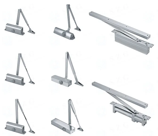 Aluminum 180 Degree Door Closer Multi-Function Gate Closer Automatic Closing Door Opener Heavy Duty Door Closer