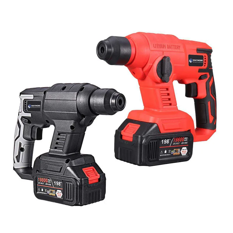  21V батарея бесщеточный Heavy Duty мощность молота сверлы аккумуляторная ударная дрель снос комплект Sds-plus Регулируемая Ручка 980