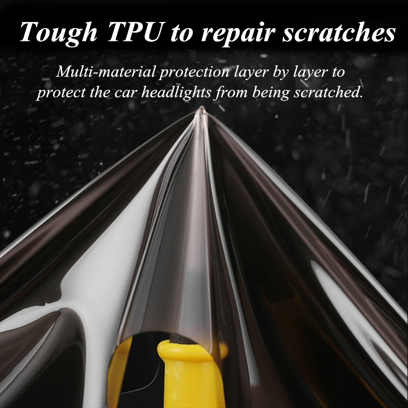 AEP Car Headlight Protective Tint Film Smoke Black Transparent TPU Sticker For Volkswagen VW Golf 8 MK8 R Line GTI 2020 2021