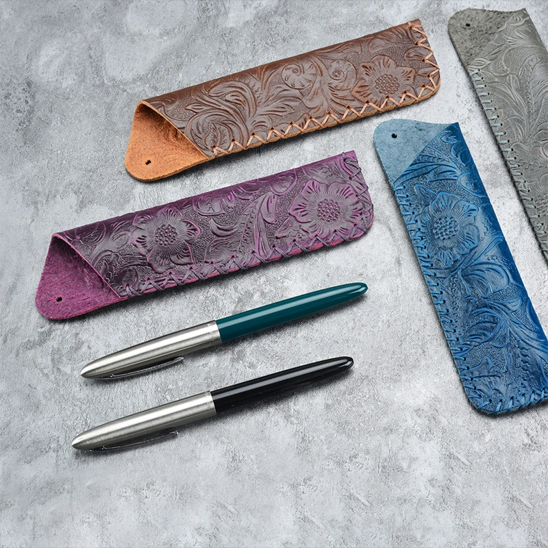 Роскошный Стильный пенал из натуральной кожи с логотипом на заказ, офисный пенал, держатель для хранения ручек Stylo MontBlanc