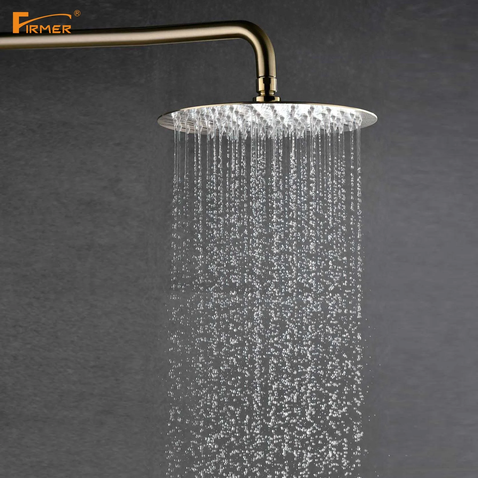 FIRMER 2020 NEW design Sanitary Ware high quality gold  color bathroom rain shower faucet set