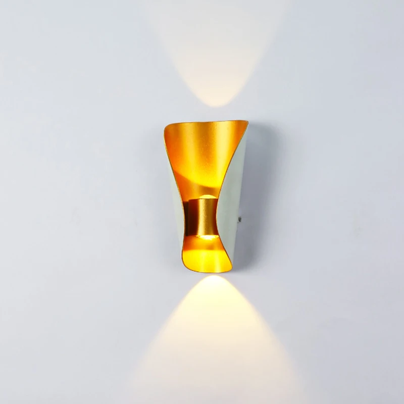 6W Boat shape Up down wall lamp led modern indoor hotel decoration light living room bedroom bedside TV background picture lamp