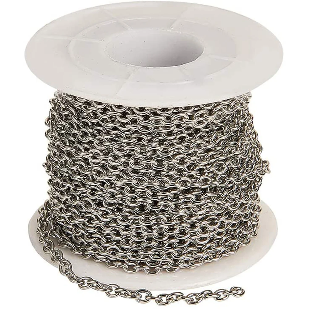 Wholesale various size Silver O shaped necklace chain steel chain