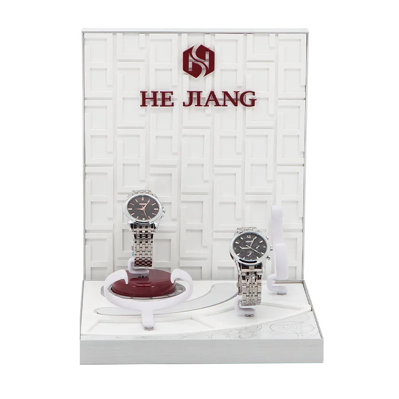 Various Of Customized Design Manufacturer Metal Frame Watch Display Stand With Clear Watch Holder Stand