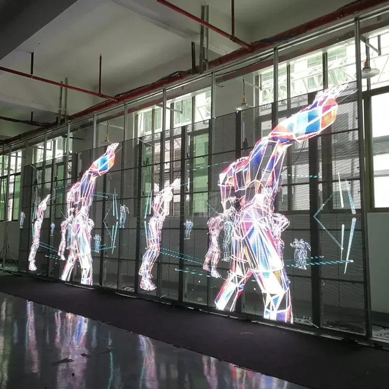 P20 Turkey Adhesive Led Display Ultra-thin Led Screen for Glass Window Wall outdoor transparent  LED Display Solution