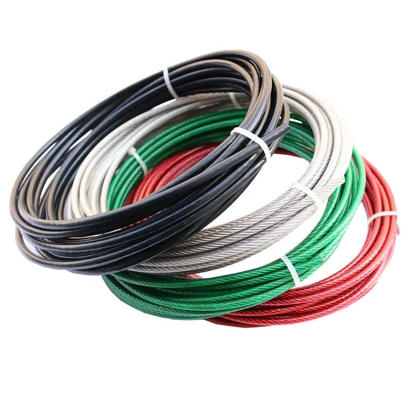 Professional manufacturer PVC/PA/PU plastic coated steel wire rope cable