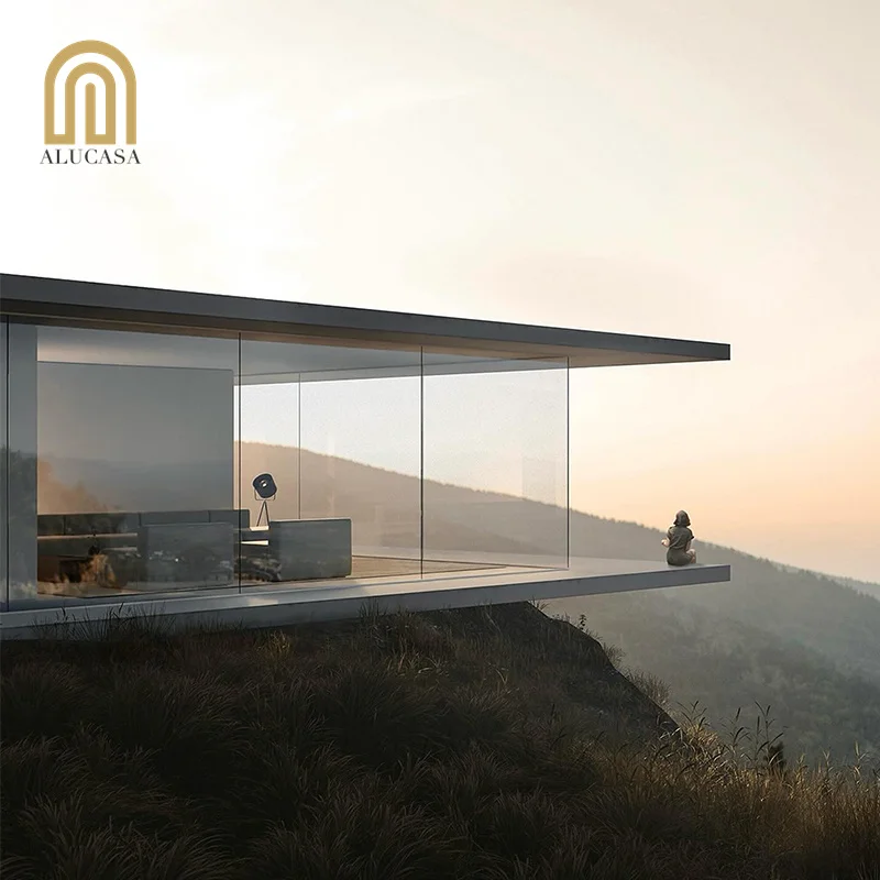 Alucasa Hurricane Impact Extra Big Fixed Picture Window Floor To Ceiling Customized Modern Large Aluminium Windows Design