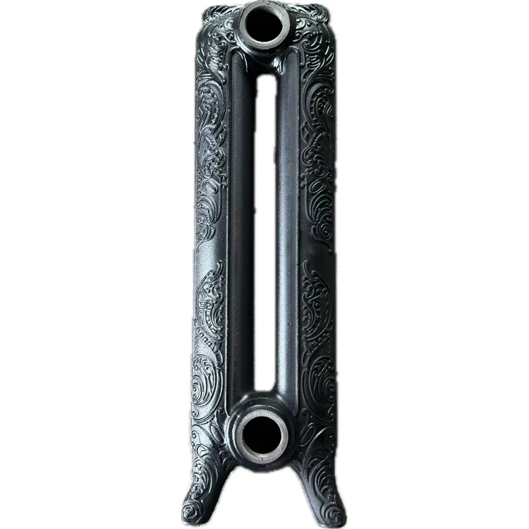 used traditional cast iron radiators for home heating one section in black primer