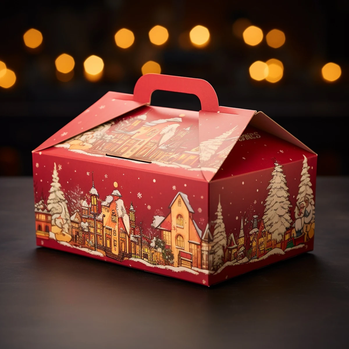 Takeout eco friendly custom logo lunch disposable Fried chicken portable food pastry kraft paper box