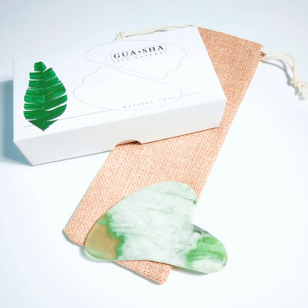 HY Guasha Board Stone Body Facial Gua Sha Guasha Board Plate For Back Scraping Massager Xiuyan Jade Guasha Gua