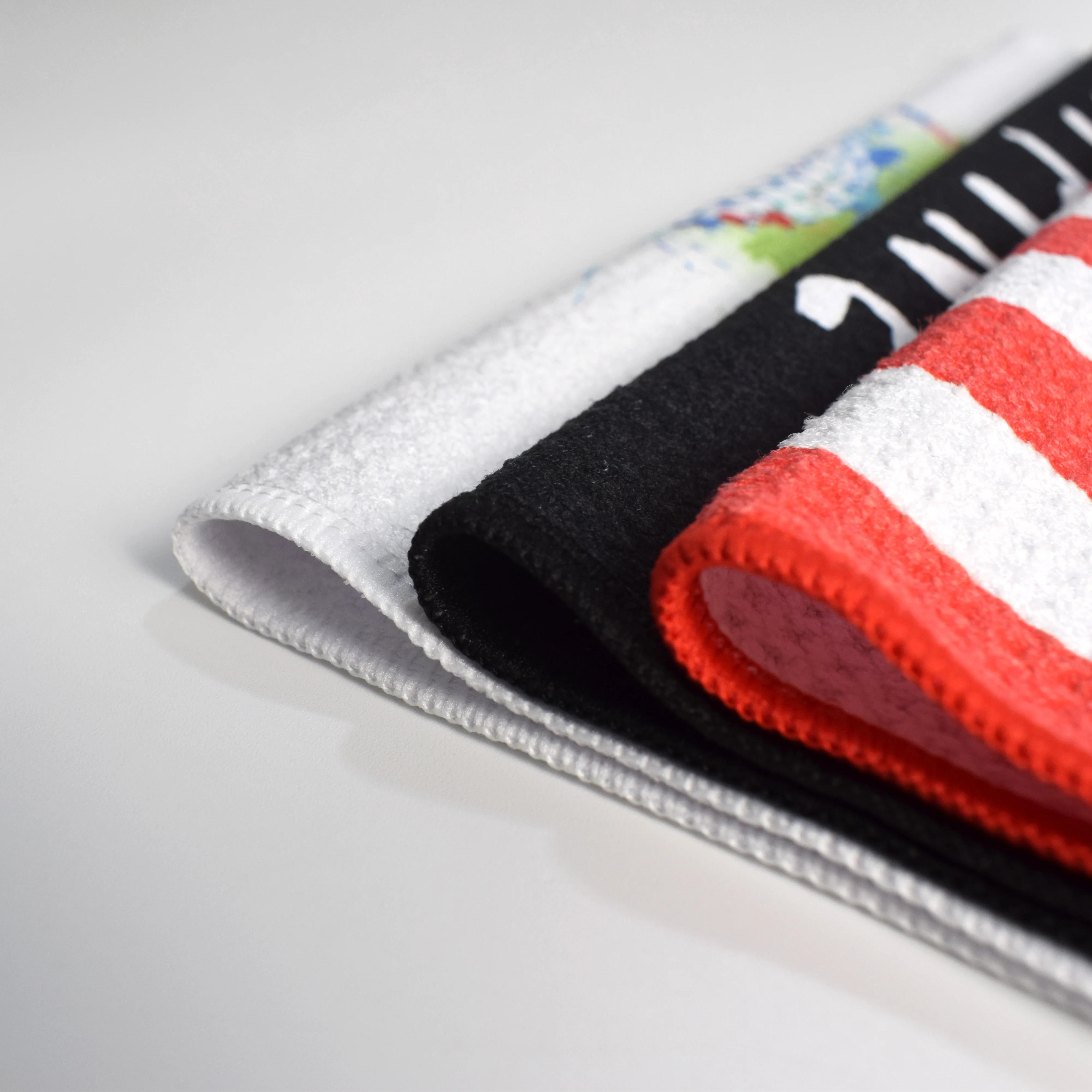 Waffle Microfiber Towel with Logo and with Hook Custom Printed Sublimation Microfiber Golf Towel