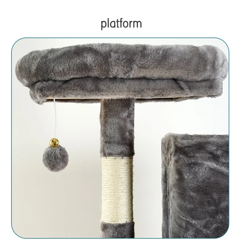 Custom luxury pet products scratching modern floor to ceiling wood cheap large high quality cat tree