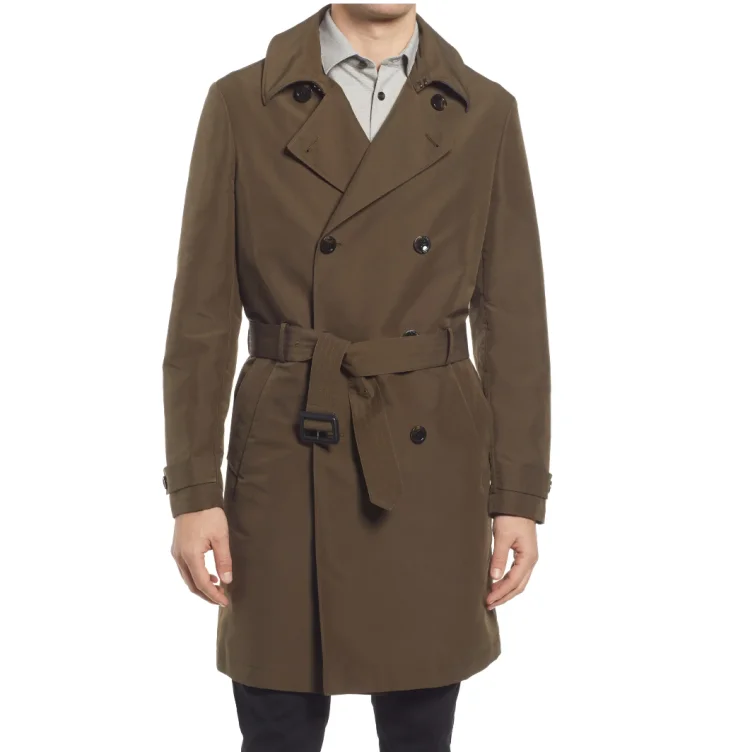 OEM ODM Custom Luxury Trench Coats Worsted Wool Overcoat Men Warm Winter Long Men Cashmere Overcoat For Men