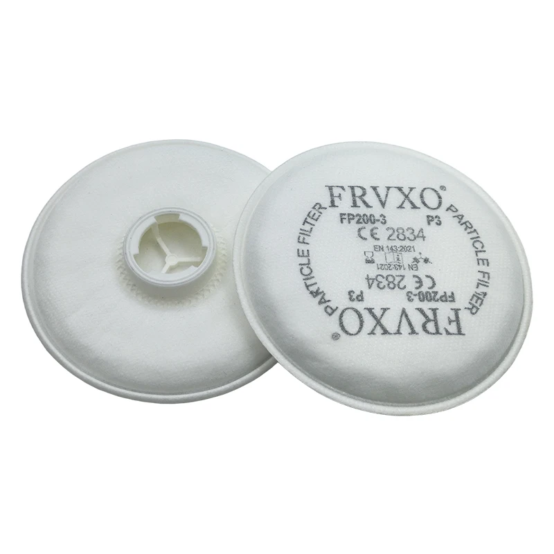 Factory  Full Face Gas Mask Respirators Cartridge P3 R Particulate Double Filter With Carbon