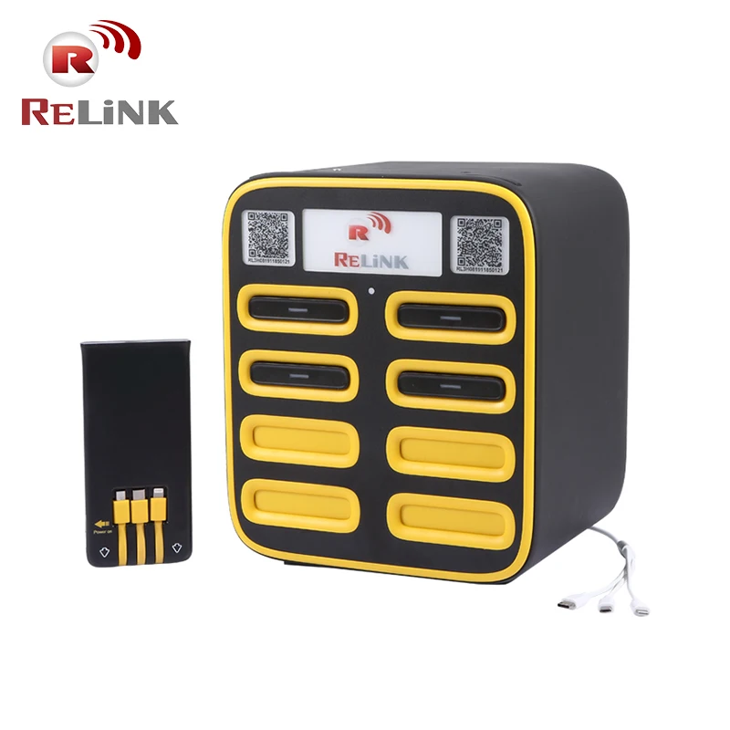 Relink 10000mah Power Bank For Restaurant Public Advertising Ce Approved 12 Usb Port Mobile Phone Charging Station