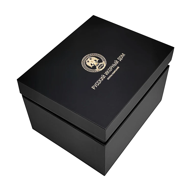 Custom logo magnetic caviar gift packaging box for wholesale