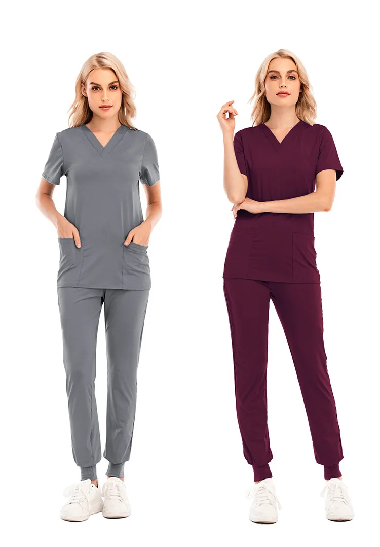 Wholesale Print Logo Scrub Clothing Set Vendors Custom Women Medical Hospital Scrubs Dental Clinic Nursing Scrubs Uniforms Set