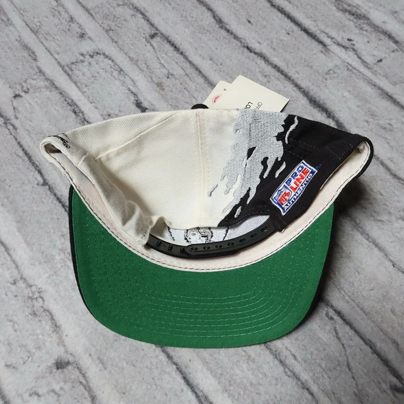 Flat Brim Custom Embroidery 6 Panels Baseball Caps Gorras Vintage Athletic Splash Snapback Cap