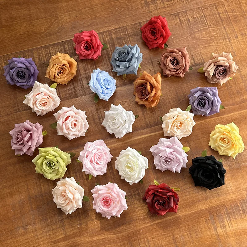 Hot Sale Silk Rose Wedding Flower Bouquet Bulk 9 Heads Silk Rose Bouquet Flowers For Bridal