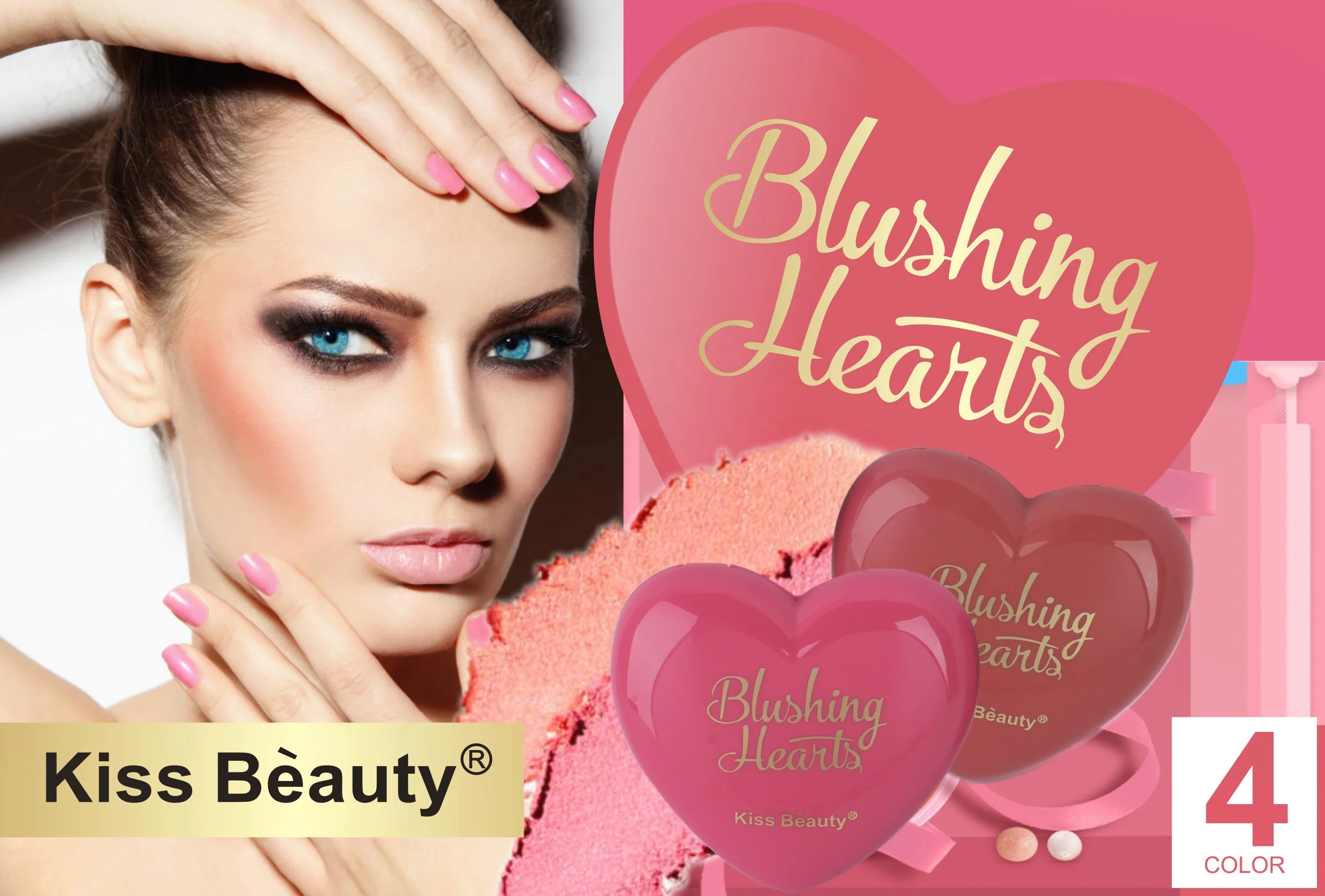
high quality 4 colors new blusher makeup palette private label 
