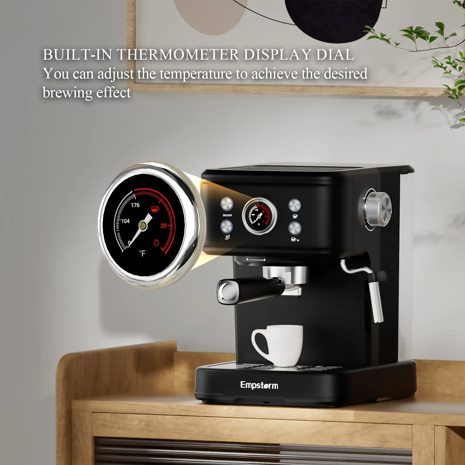 Empstorm intelligent appliance high performance cappuccino machine electric 120v semi-auto espresso capsule coffee machine