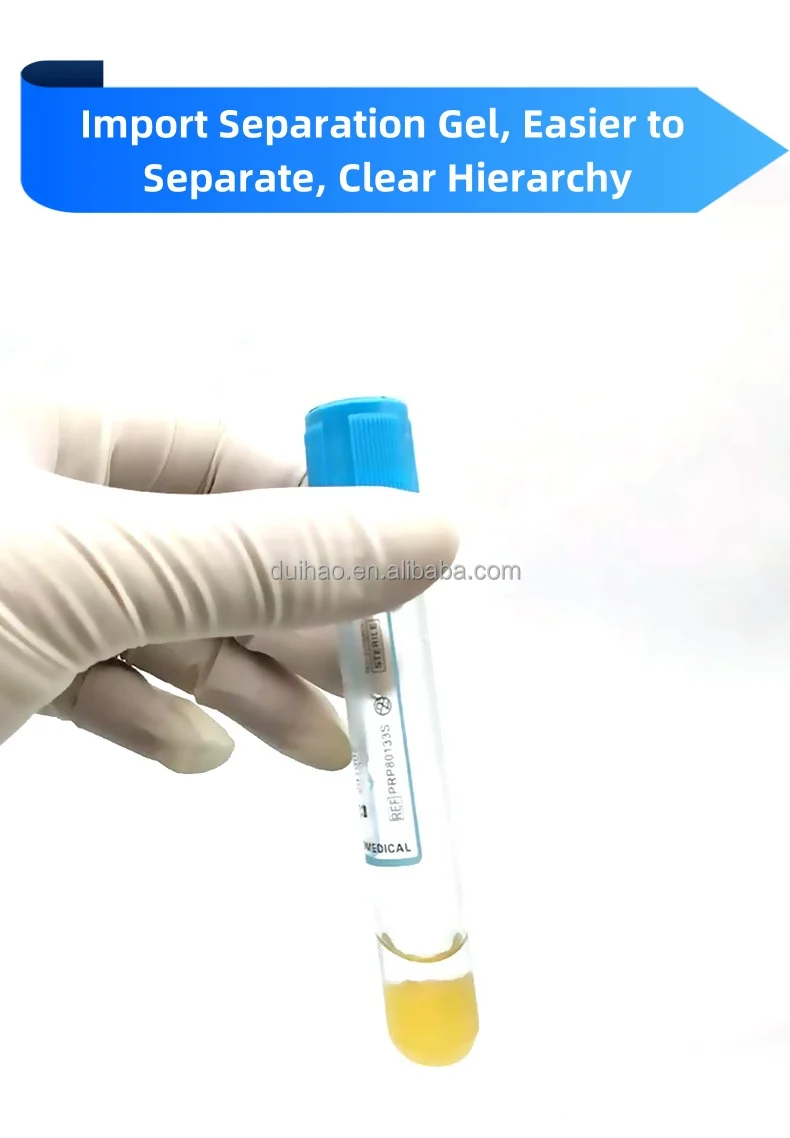 Sterile Supply prp tube 8ml10ml gel Medical Products prp kit Blood Collection tube