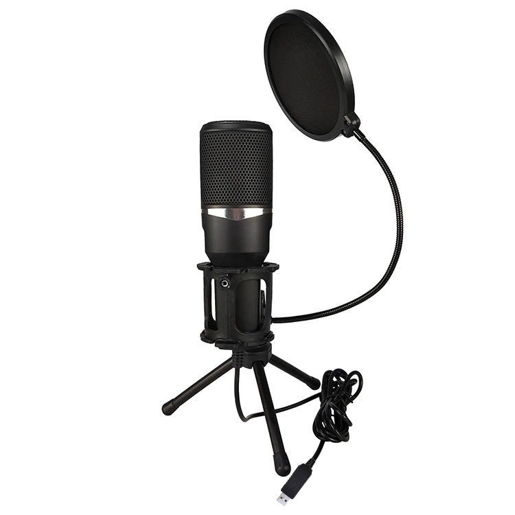 PC Microphone,USB Condenser Microphone with Tripod Stand for Recording,Gaming,Chatting,Skype,MSN