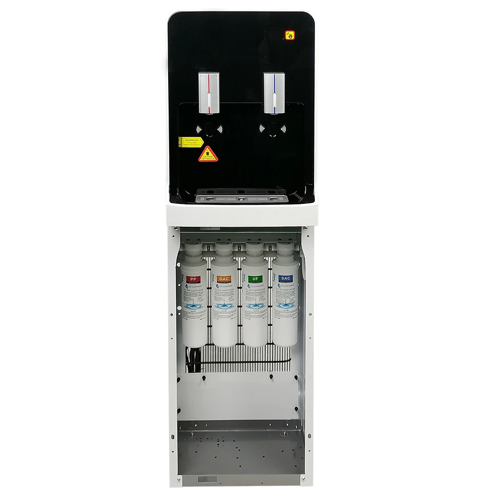 Korea Style Hot Cold  Dispensador De Agua  Vertical  Compressor Cooling  Touchless Water Dispenser with Water Purifier