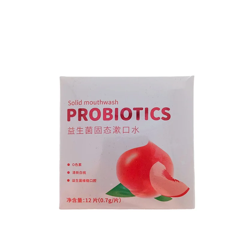 2022 new effervescent tablet toothpaste teeth whitening tablets peach flavor mouthwash tablets for teeth cleaning
