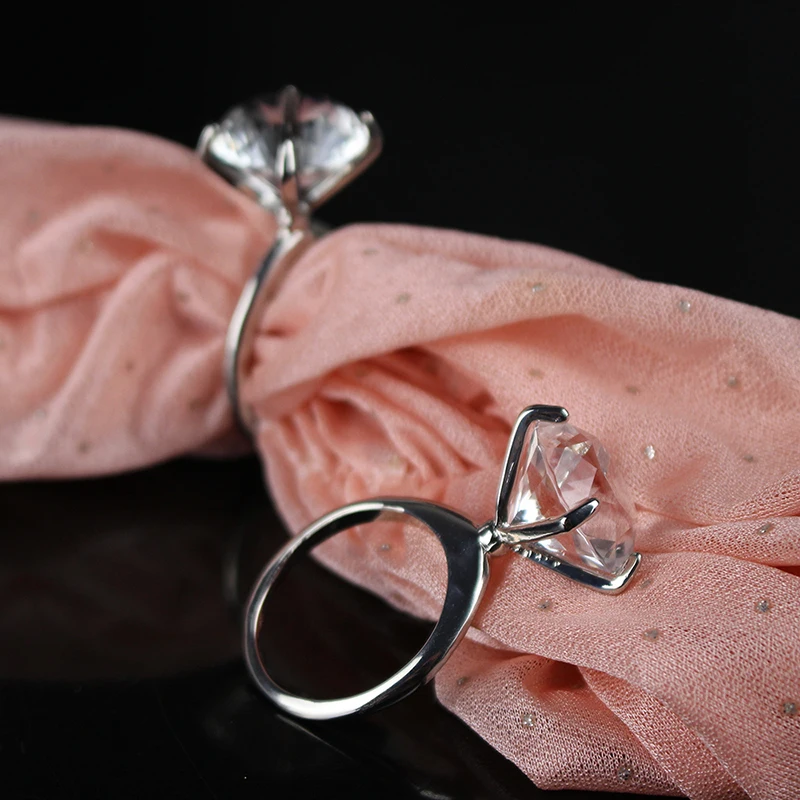 MH-C033 Crystal Napkin Ring for Wedding Table Decoration Diamond Napkin Ring
