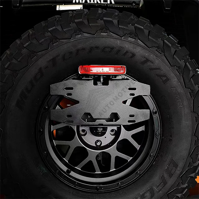 Factory Wholesale Black Fashionable Trunk Spare Tire Translation License Plate Frame For Jeep Wrangler//